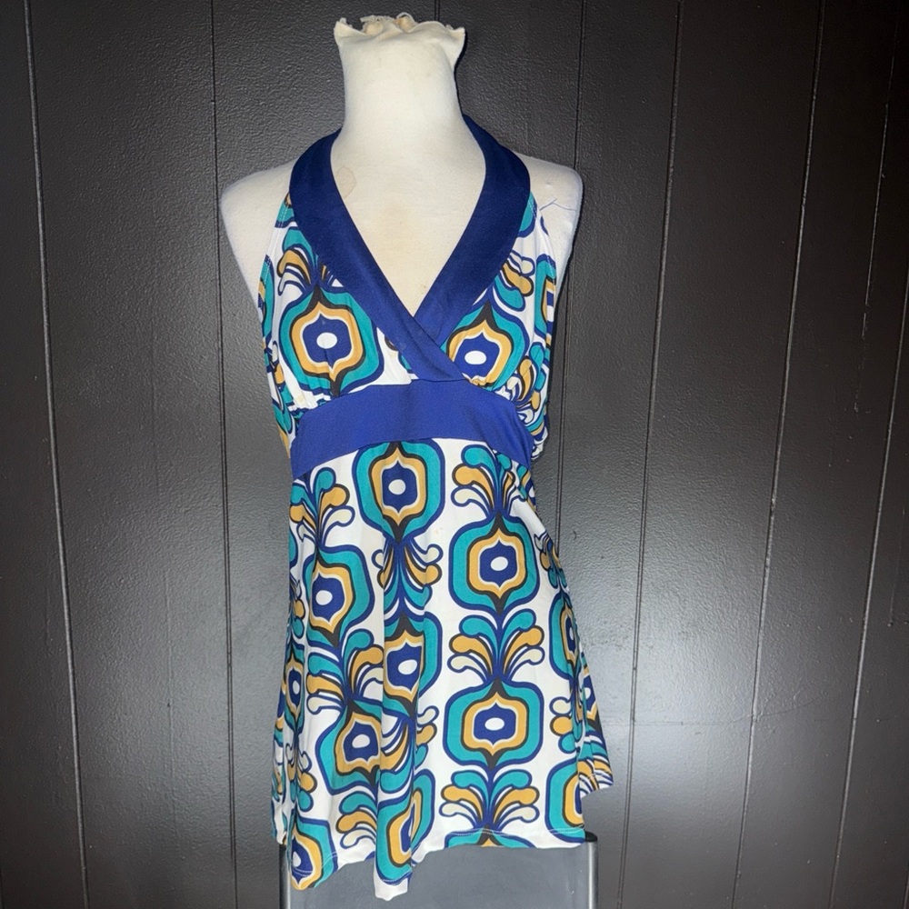 Sisley Multicolor Retro Wave Halter Top